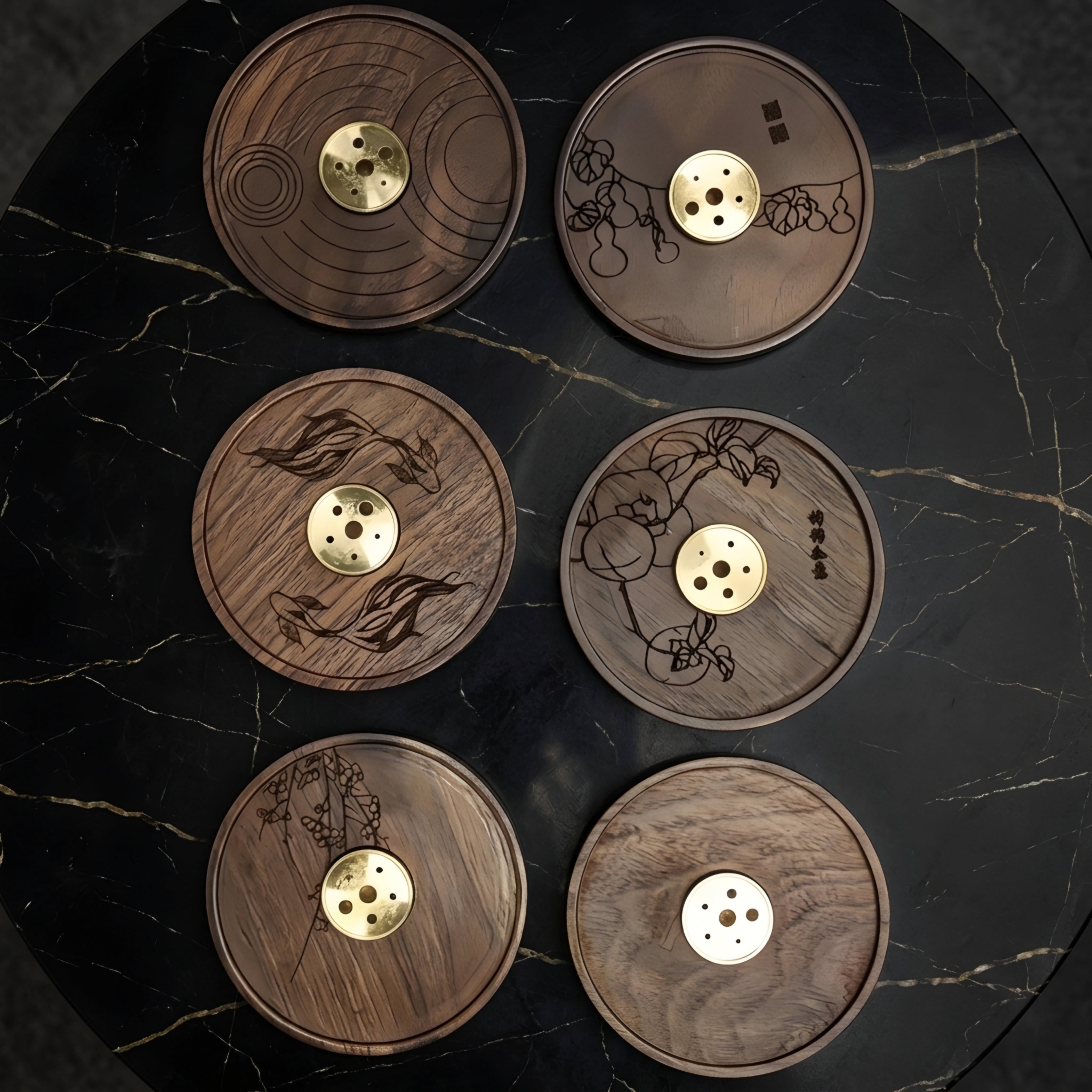 Terracen Wood Incense Holder – Handcrafted Wooden Incense Burner Dish Meditation Yoga Aromatherapy Home Decor