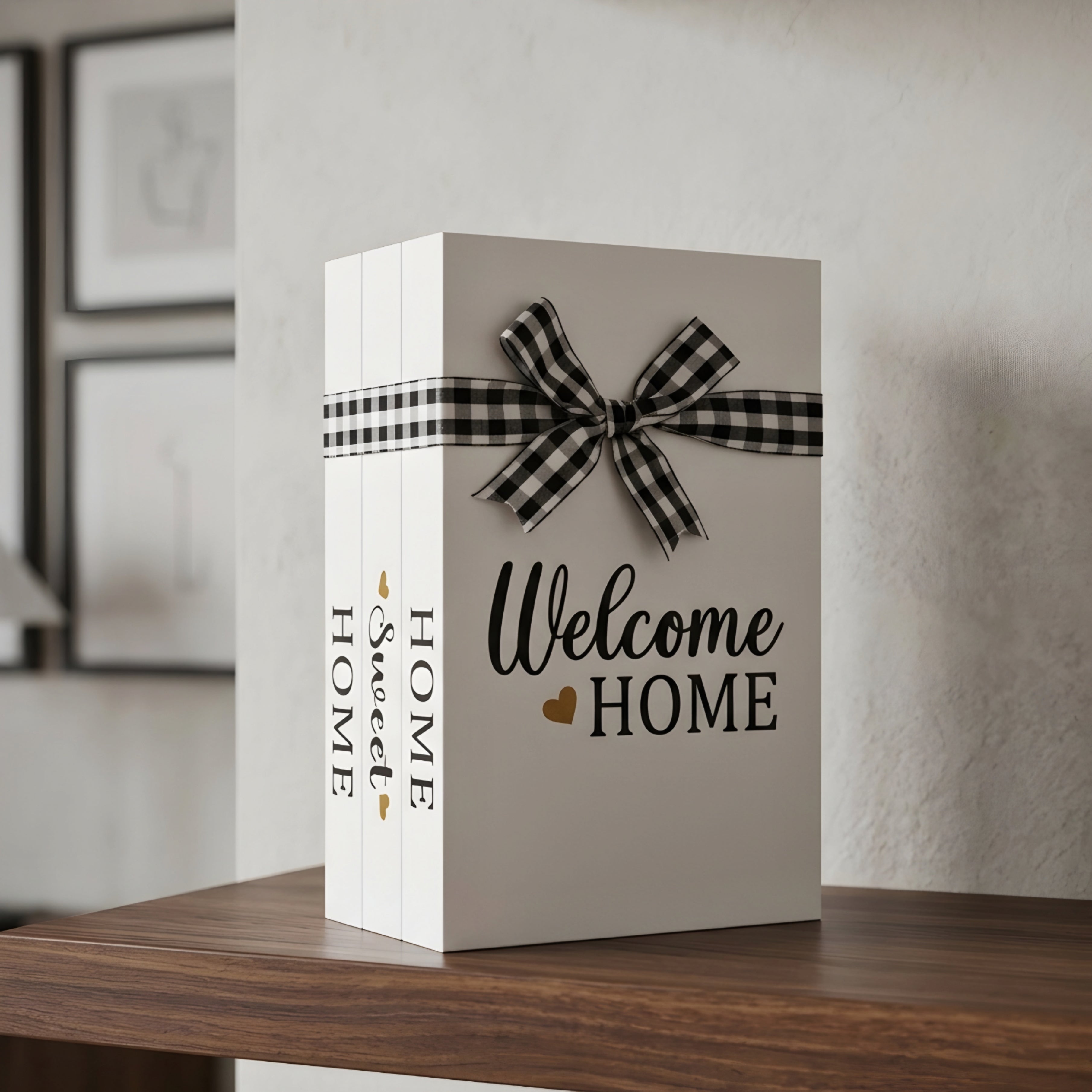 Bellroy Decorative Book Stack – Farmhouse White Coffee Table Decor Living Room Bedroom Shelf Styling