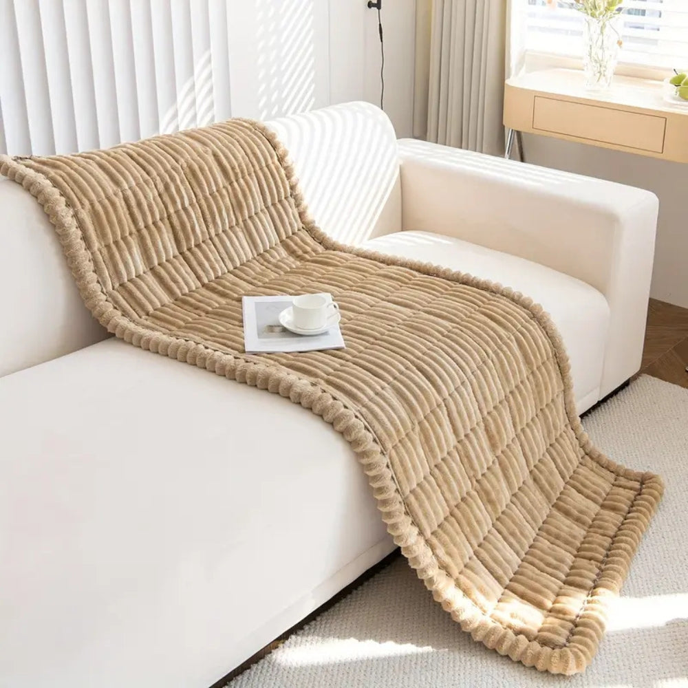 Ripplux Quilted Sofa Cover – Plush Textured Couch Protector Living Room Bedroom Furniture Throw