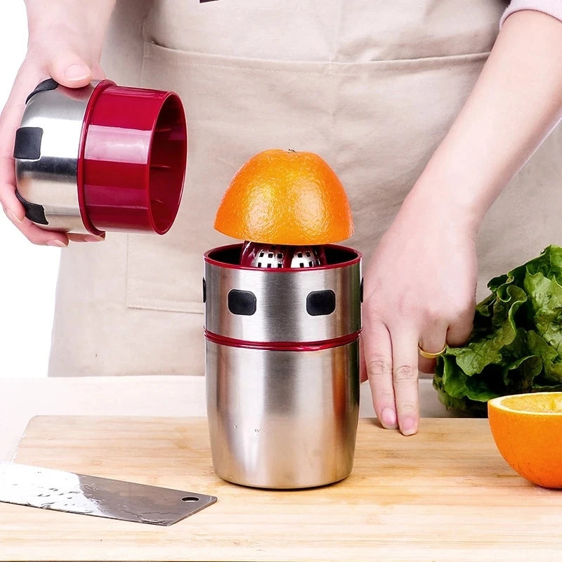 Citrava Press Manual Citrus Juicer – Stainless Steel Hand Press Orange Lemon Squeezer Kitchen Tool
