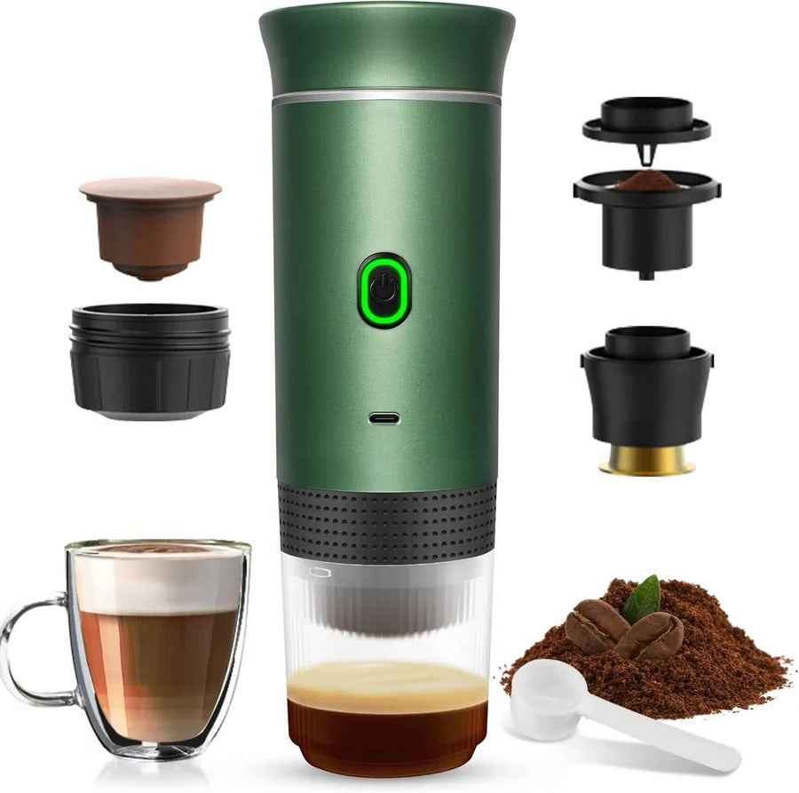 Vespro Portable Coffee Maker – Manual Espresso Drip Brewer Compact Travel USB Rechargeable