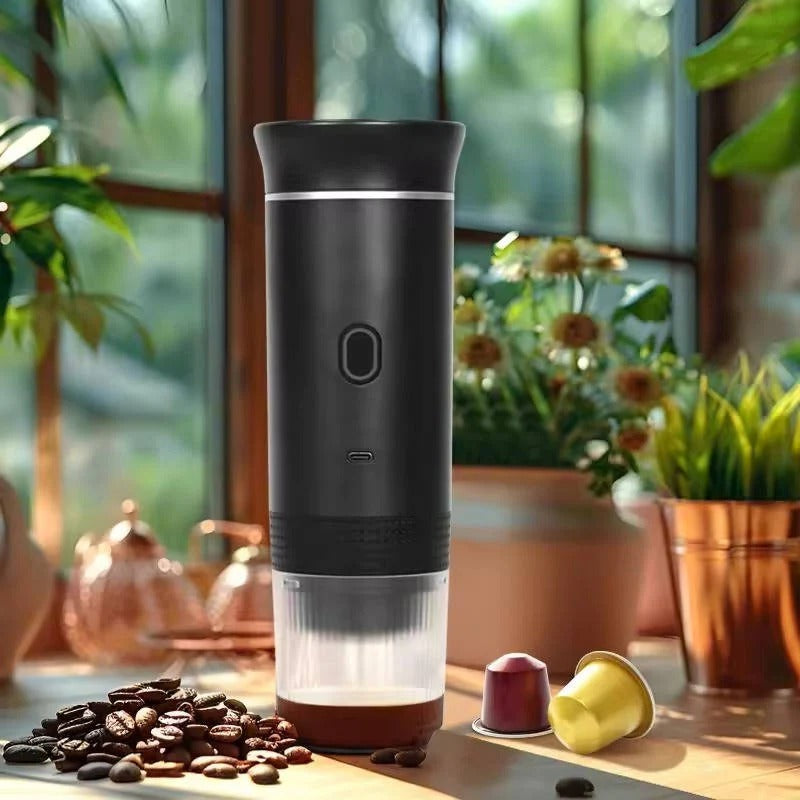 Vespro Portable Coffee Maker – Manual Espresso Drip Brewer Compact Travel USB Rechargeable