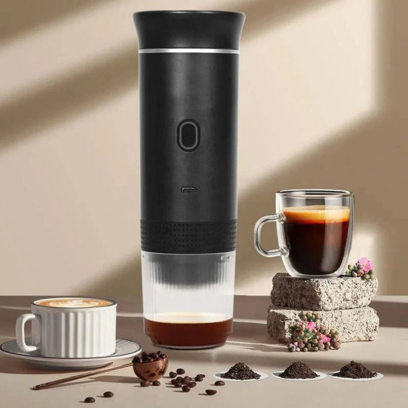 Vespro Portable Coffee Maker – Manual Espresso Drip Brewer Compact Travel USB Rechargeable