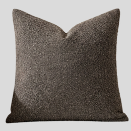 Breckton Textured Throw Pillow Cover – Scandinavian Charcoal Gray Boucle Cushion Living Room Bedroom Decor