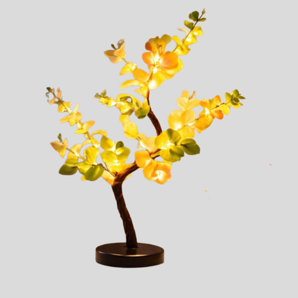 Floralia Blossom Table Lamp – LED Botanical Tree Light Battery Operated USB Bedroom Living Room