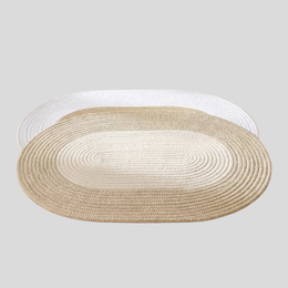 Rivendale Oval Braided Rug – Handwoven Natural Hemp Jute Floor Mat Living Room Bedroom Entryway