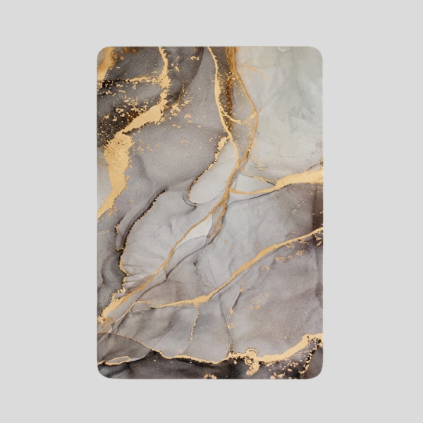 Velanor Marble Bath Mat – Non Slip Rubber Backed Absorbent Quick Dry Bathroom Floor Rug