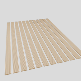 Slatton Deck Bath Mat – TPE Waterproof Shower Floor Mat Drainage Grooves Cut-to-Fit Bathroom