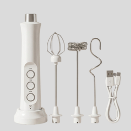 Whisken Rechargeable Milk Frother – Handheld Electric Kitchen Mixer 3 Speed Stainless Steel