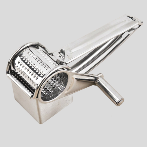 Gratix Rotary Cheese Grater – Stainless Steel Kitchen Manual Drum Slicer Vegetable Shredder