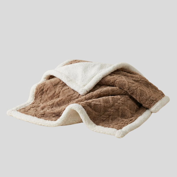Therma Reversible Sherpa Throw Blanket – Soft Plush Fleece Winter Warm Cozy Bed Sofa