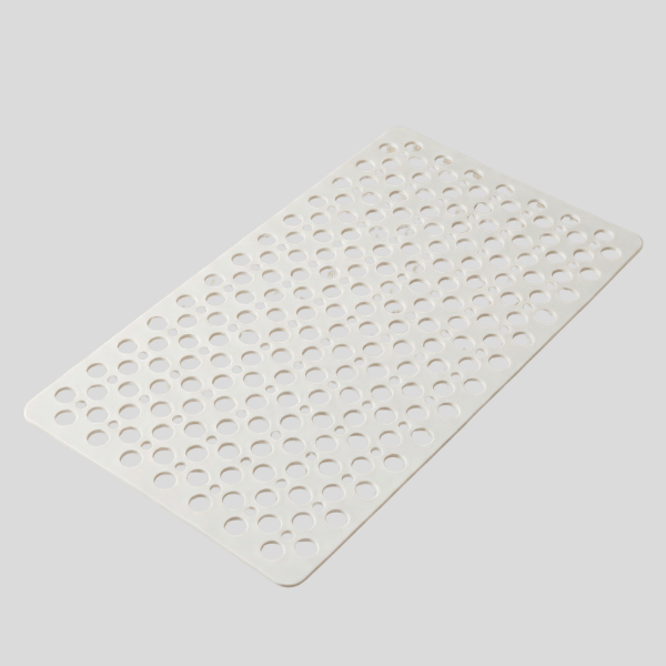 Porevo Shower Mat – Non Slip Bathtub Mat Drain Holes Suction Cup White Bathroom Safety