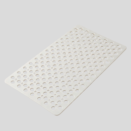 Porevo Shower Mat – Non Slip Bathtub Mat Drain Holes Suction Cup White Bathroom Safety