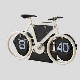 Veloce Bicycle Flip Clock – Retro Vintage Desk Table Clock Home Office Decor White Black