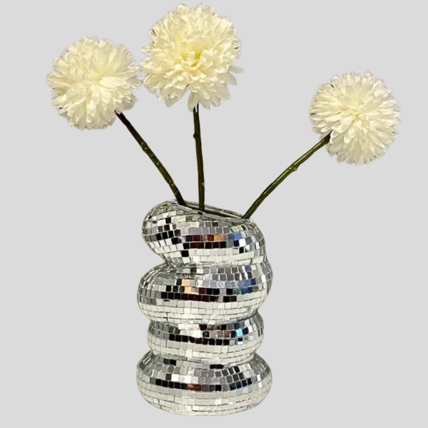 Helix Glimmer Table Lamp – Disco Ball Mirror Mosaic Decorative Lighting Bedroom Living Room Nightstand