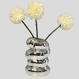 Helix Glimmer Table Lamp – Disco Ball Mirror Mosaic Decorative Lighting Bedroom Living Room Nightstand
