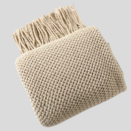 Ashlen Knit Throw Blanket – Soft Textured Acrylic Large Sofa Bed Couch Living Room Bedroom Decor