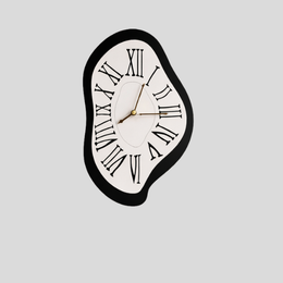 Meltvale Wall Clock – Modern Surreal Silent Roman Numeral Decorative Living Room Bedroom
