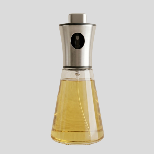 Veriso Oil Dispenser Bottle – Glass Stainless Steel Kitchen Spray Mister Olive Cooking