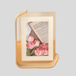 Benvex Frame Desk Lamp – LED Modern Wood Photo Display Table Light Bedroom Living Room Decorative Lighting