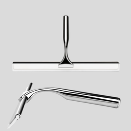 Chromen Blade Shower Squeegee – Chrome Bathroom Window Glass Tile Mirror Cleaning Tool Suction Holder