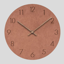 Terrasol Round Wall Clock – Silent Non-Ticking Minimalist Modern Decorative Living Room Bedroom