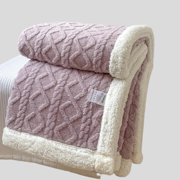 Velara Sherpa Throw Blanket – Reversible Fleece Soft Cozy Bed Sofa Lightweight Warm