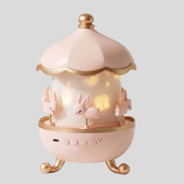 Caressa Carousel Night Light – LED Star Projector Galaxy Rotating Lamp Bedroom Nursery Decorative Lighting
