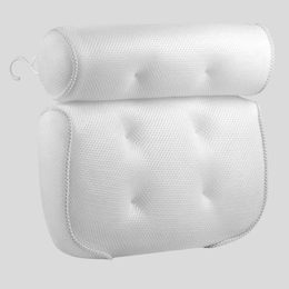 Cloudrest Bath Pillow – Ergonomic Spa Bathtub Cushion Neck Head Shoulder Support Quick Dry Air Mesh Suction
