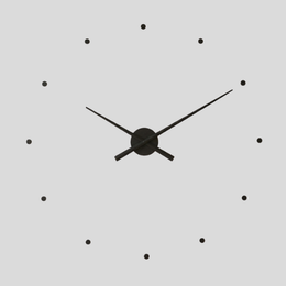 Cronos Minimalist Wall Clock – Large Modern Silent Black Metal Decorative Living Room Bedroom
