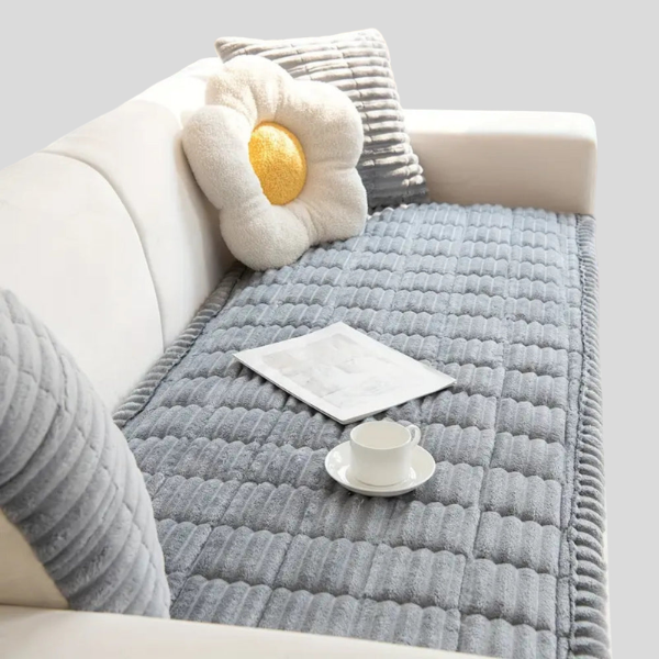 Ripplux Quilted Sofa Cover – Plush Textured Couch Protector Living Room Bedroom Furniture Throw