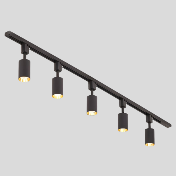 Calix Cylinder Track Light – Black Gold Track Lighting Kitchen Ceiling Adjustable Spotlight Modern
