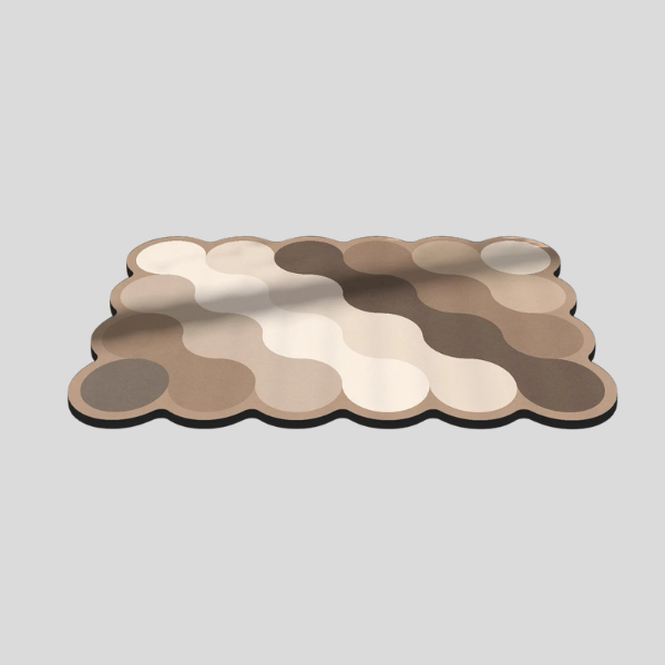 Ondula Wave Bath Mat – Quick Dry Diatomite Stone Shower Mat Non-Slip Absorbent Bathroom Floor