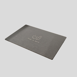 Sereni Diatomaceous Bath Mat – Absorbent Non-Slip Quick Dry Bathroom Floor Rug Dark Gray