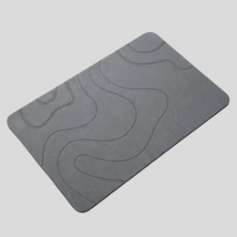 Ripplux Memory Bath Mat – Diatomite Stone Surface Non-Slip Shower Bathroom Floor Mat Fast Drying