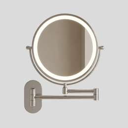 Orbex Vanity Mirror – LED Wall Mount Makeup Mirror Magnifying Extendable Arm Chrome Bathroom