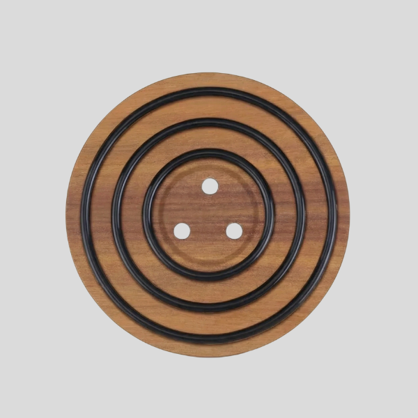 Orbita Trivet – Round Acacia Wood Hot Pot Stand Silicone Ring Kitchen Dining Table Decor