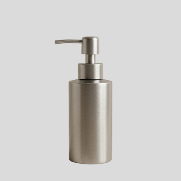 Cylven Soap Dispenser – Brushed Stainless Steel Refillable Bathroom Kitchen Countertop Pump