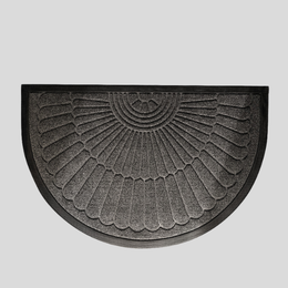 Solara Sunburst Door Mat – Semi-Circular Outdoor Entrance Welcome Non-Slip Waterproof Rubber