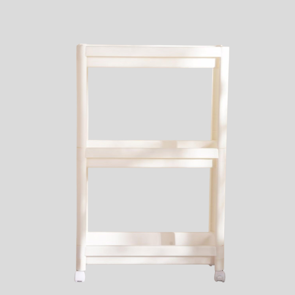 Castlyn Slim Storage Rack – Metal 3 Tier Kitchen Organizer Narrow Spice Shelf White