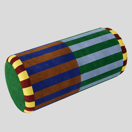 Carnival Stripe Bolster Pillow – Colorful Velvet Neck Roll Decorative Throw Pillow Bed Couch Accent