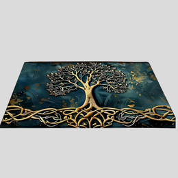 Arboros Tree of Life Floor Mat – Decorative Entryway Kitchen Rug Non-Slip Rubber Backed Indoor