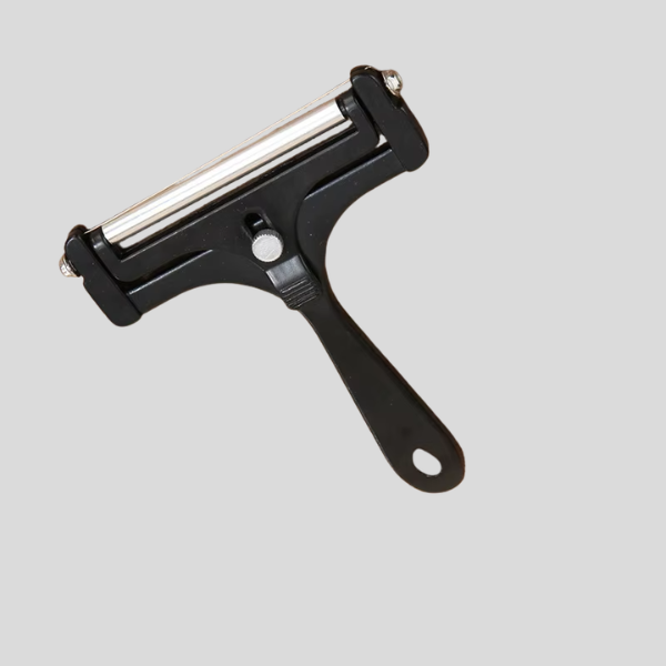 Slicemaster Pro Cheese Slicer – Adjustable Stainless Steel Wire Cutter Kitchen Tool Black Handle