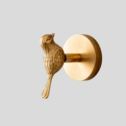 Aviari Bird Wall Hook – Decorative Brass Gold Metal Animal Coat Towel Hanger Bedroom Bathroom Entryway