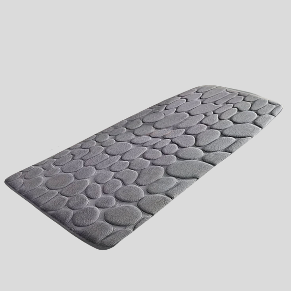 Pebblux Memory Foam Bath Mat – Non-Slip Bathroom Rug Soft Absorbent Quick Dry Machine Washable Gray
