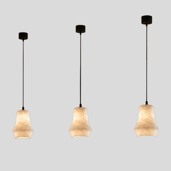 Velaro Alabaster Pendant Light – Modern Kitchen Island Hanging Lamp Decorative Lighting Fixture