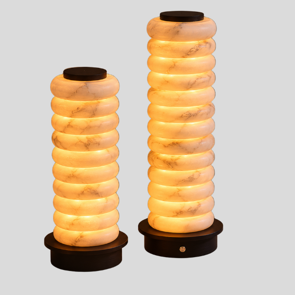Stratos Marble Table Lamp – LED Decorative Living Room Bedroom Warm Ambient Cordless Rechargeable