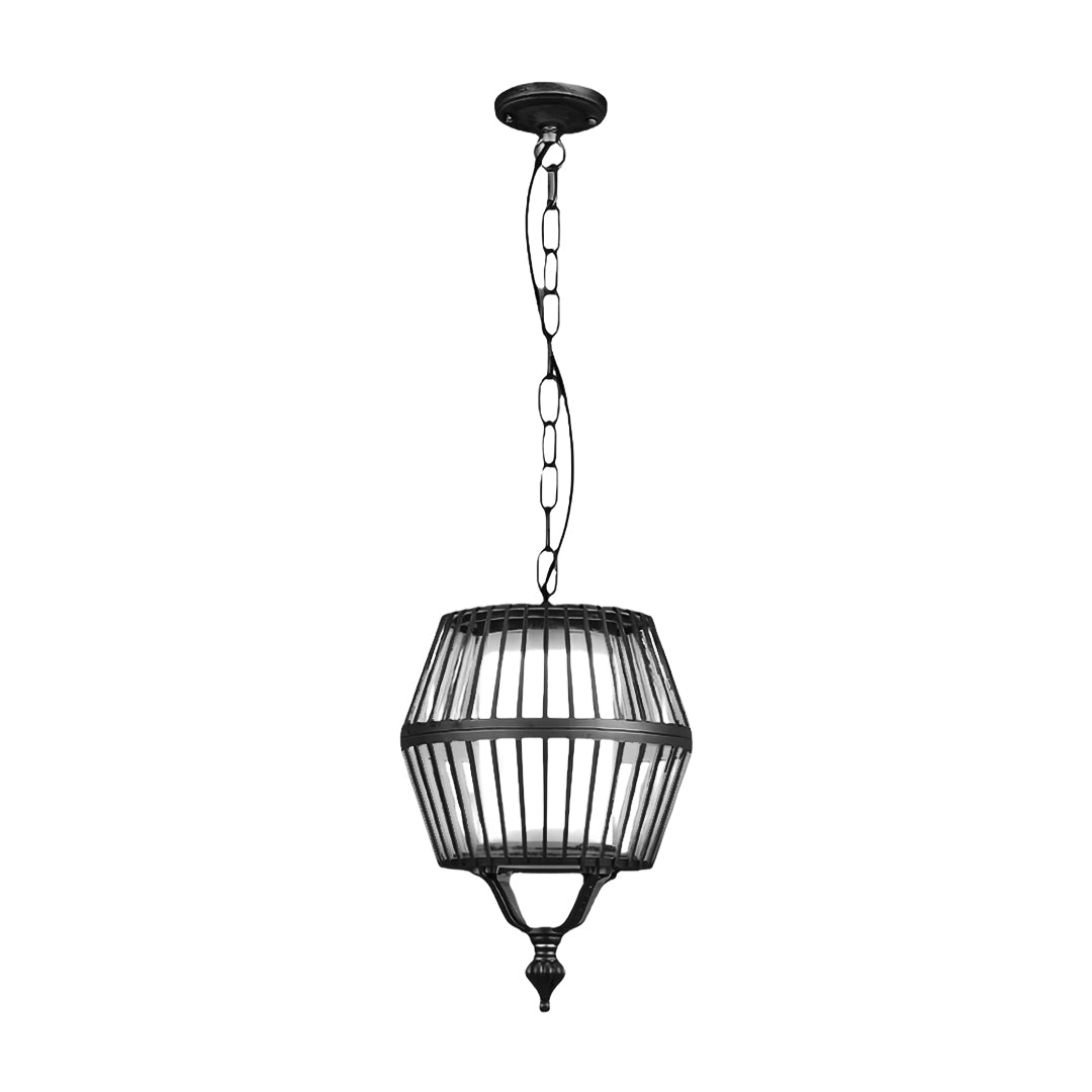 Vintage Cage Hanging Pendant Light – Waterproof LED Outdoor Balcony Patio Fixture