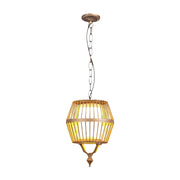Vintage Cage Hanging Pendant Light – Waterproof LED Outdoor Balcony Patio Fixture
