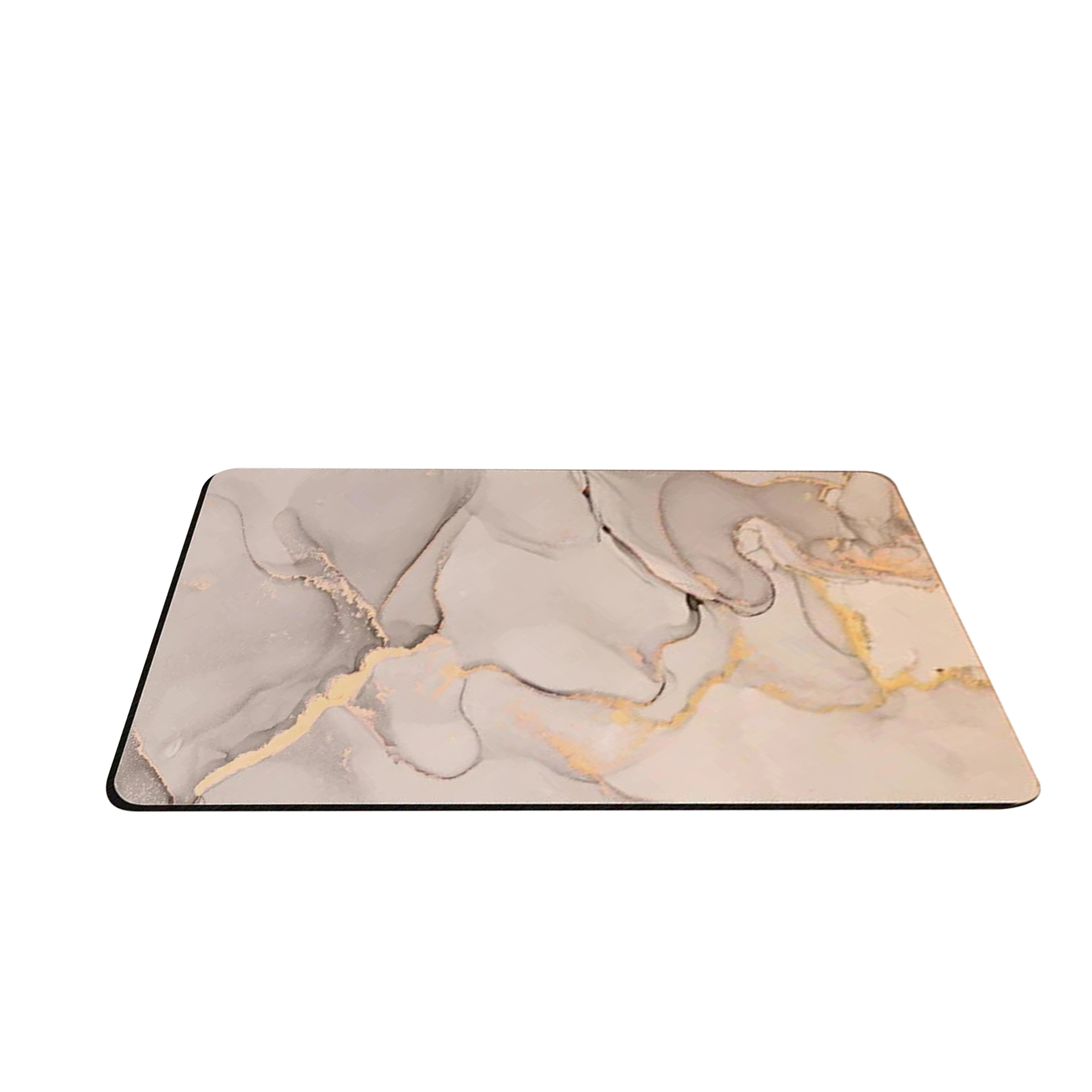 Velanor Marble Bath Mat – Non Slip Rubber Backed Absorbent Quick Dry Bathroom Floor Rug